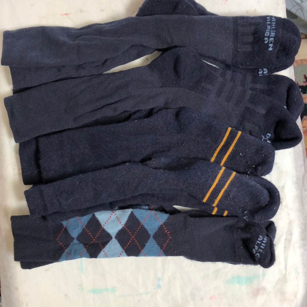 5 pair Dahlgreen/Alpaca direct socks in navy.